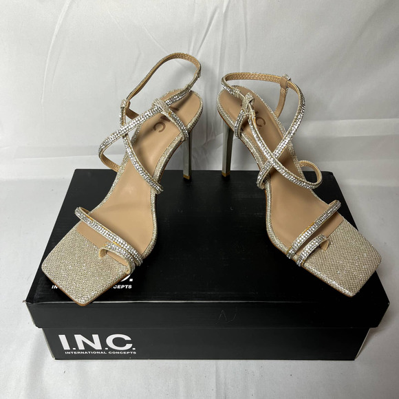 INC International Concepts Shoes - Women rhinestone open toe heels